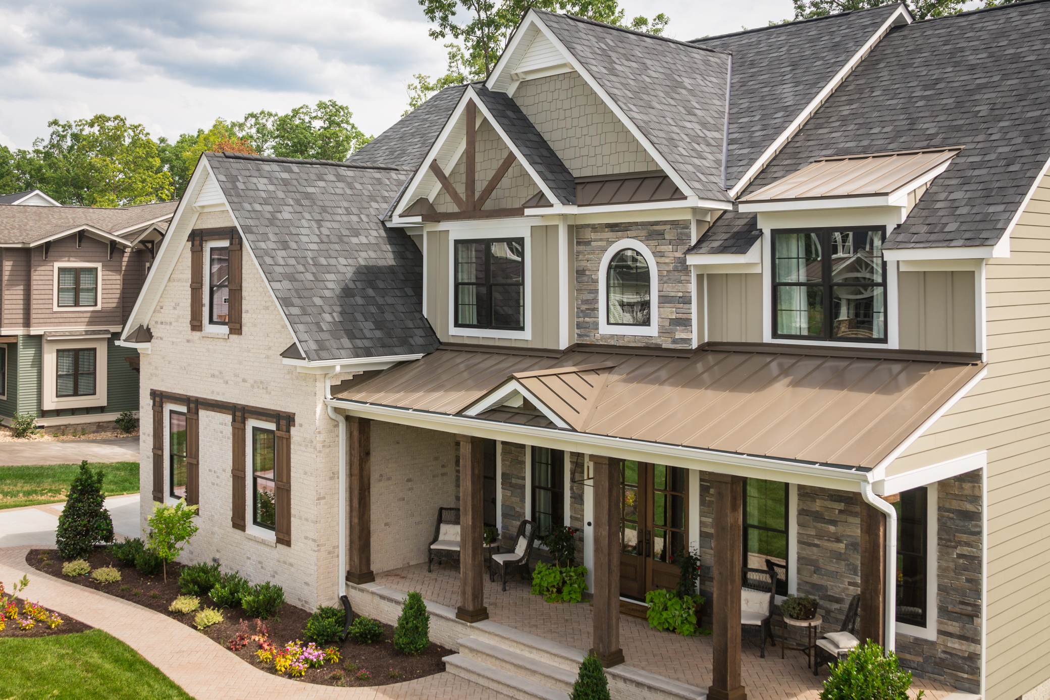 Black granite roofing done by Cover Pro Roofing